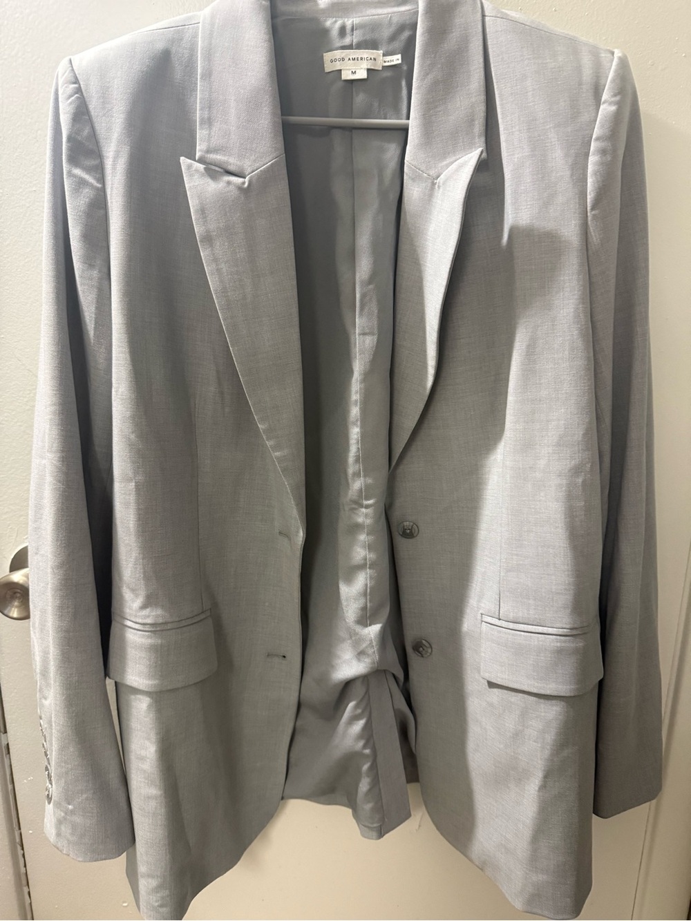 Good American Light Gray Blazer